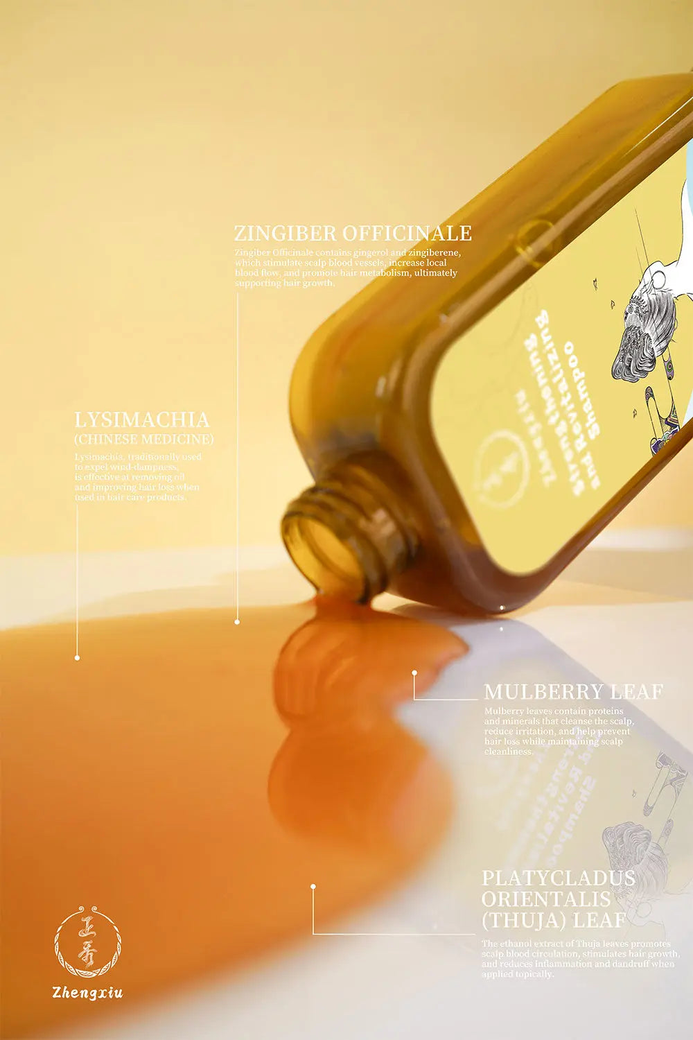 Ginger & Rice Ferment Strengthening Shampoo – Clinically Proven to Thicken Hair, Reduce Shedding & Restore Ancient Miao Radiance MiaoZen