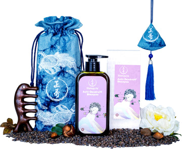 【NO MORE TAXES】Camellia & Herbal Anti-Dandruff Shampoo – Soothe Flakes, Nourish Roots with Miao Herbal Wisdom | Sulfate-Free & Scalp-Reviving